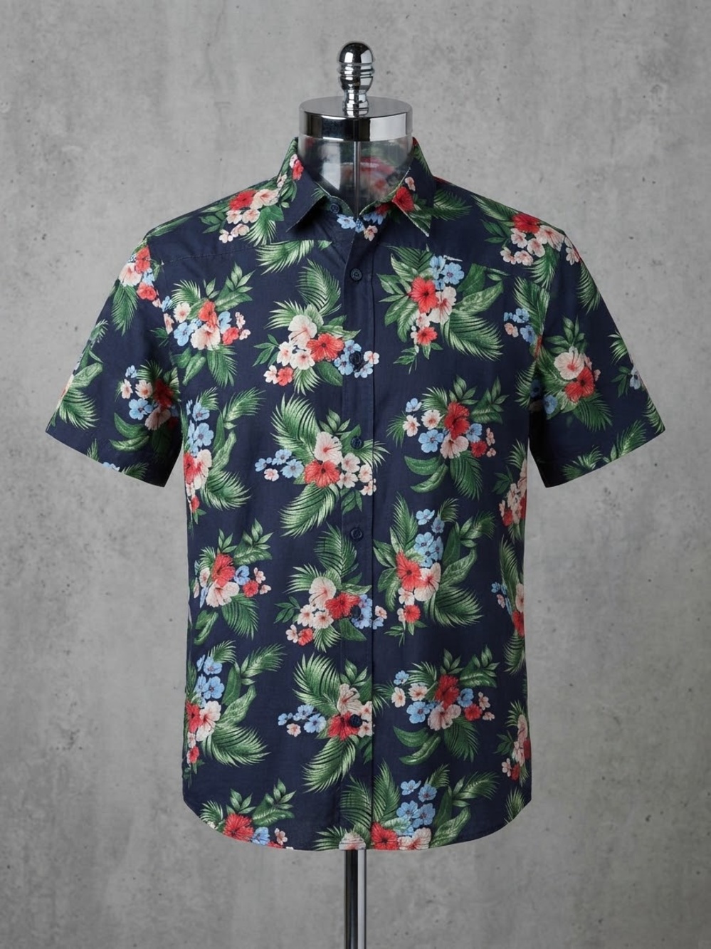 Old Navy Floral Short-Sleeve Button-Up Shirt